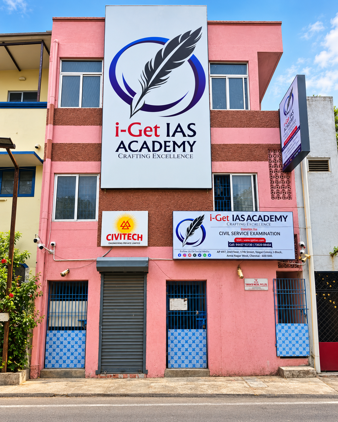 Illustrative view of the iGet IAS Academy building
